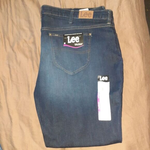 Lee Midrise regular fit straight leg jeans 24m 24 med denim pants new nwt 2x 3x - Picture 7 of 7